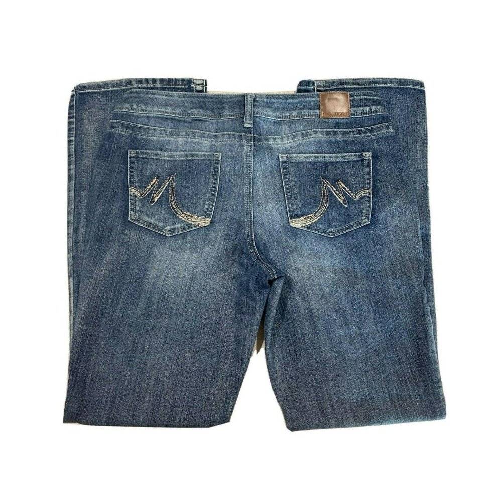 Womens Maurices Boot Cut Jeans Blue Denim